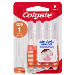 Photo of Colgate Interdental Brushes, 8 Pack, Soft Bristles, Size 1 For Small Tooth Gaps