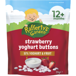Photo of Baby Snacks, Rafferty's Garden Strawberry Yoghurt Buttons 28 gm