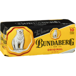 Photo of Bundaberg & Cola Can 375ml 10pk