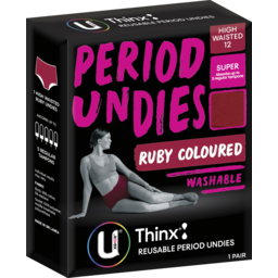 Photo of U By Kotex Thinx Period Underwear Ruby High Waisted Size 12