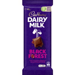 Photo of Cadbury Dairy Milk Black Forest Milk Chocolate Block 180g 180g