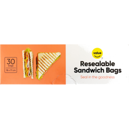 Photo of Value Reusable Sandwich Bags 30 Pack