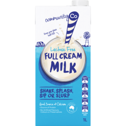 Photo of Community Co Lactose Free Full Cream Milk 1l