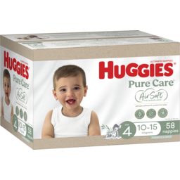 Photo of Huggies Ultimate Pure Care Nappies Size 4 (10-15kg) 58 Pack