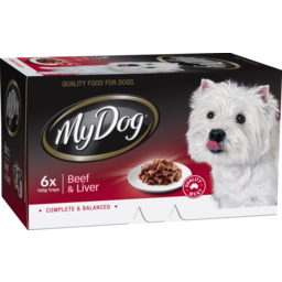 Photo of My Dog Adult Wet Dog Food Beef & Liver Meaty Loaf 6x100g Trays
