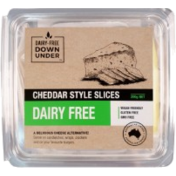 Photo of Dairy Free Down Under Cheddar Cheese Slice Vegan 200gm
