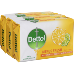 Photo of Dettol Citrus Fresh Bar Soap 3.0x100g