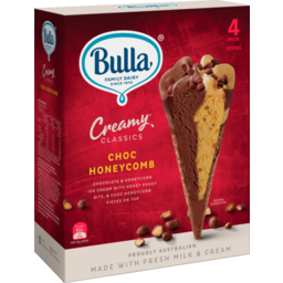 Photo of Bulla Icecream Cramy Classics Choc & Honeycomb 4pk