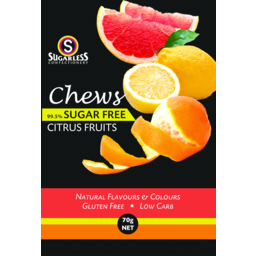 Photo of Sugarless Confectionery Citrus Fruits 99.5% Sugar Free Chews
