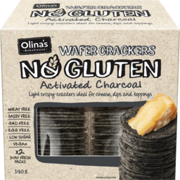 Photo of Olinas Gluten Free Water Crackers Charcoal 140g