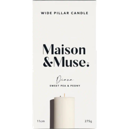 Photo of Maison & Muse Scented Candle Pillar Sweet Pea & Peony