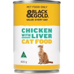 Photo of Black & Gold Cat Food Chicken with Liver 400g
