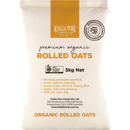 Photo of KIALLA PURE FOODS Org Rolled Oats 5kg Nb Imported