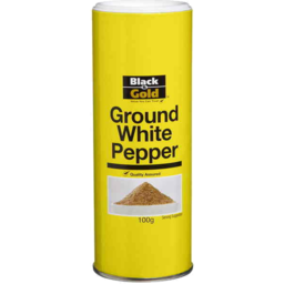 Photo of Black & Gold Ground White Pepper 100gm