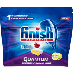 Photo of Finish Powerball Quantum Dishwasher Tablets Lemon 16 Pack 