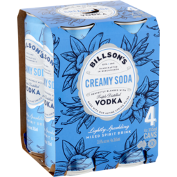 Photo of Billson's Vodka Creamy Soda 4 Pack
