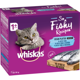 Photo of Whiskas So Fishy Wet Cat Food Ocean Platter In Jelly Pouches 60.0x85g