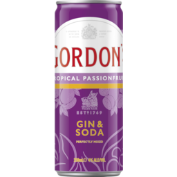 Photo of Gordon's Tropical Passionfruit Gin & Soda Can