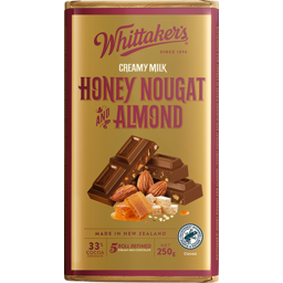 Photo of Whittakers Chocolate Honey Nougat Almond 250g