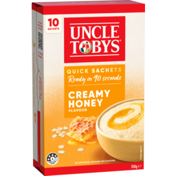 Photo of Uncle Tobys Oats Quick Sachets Porridge Creamy Honey 350g 10pk
