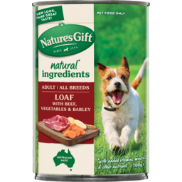 Photo of Natures Gift Natural Beef Vegetables & Barley Loaf Style Dog Food