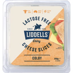 Photo of Liddells Lactose Free Colby Cheese Slices 250g 12pk