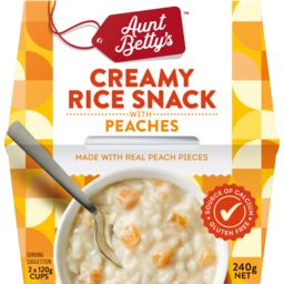 Photo of Aunt Betty's Creamy Rice Snack With Peaches 2 Serves