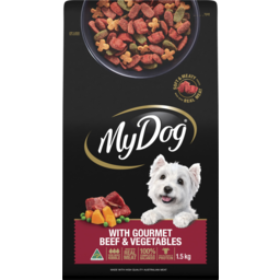 Photo of My Dog With Gourmet Beef & Vegetable Dry Dog Food 1.5kg