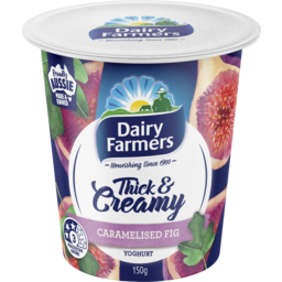 Photo of Dairy Farmers Thick & Creamy Yoghurt Caramelised Fig 150g 150g