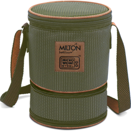 Photo of Milton Flexi Tiffin 2+1 - Green Bag & Yellow Colour Container