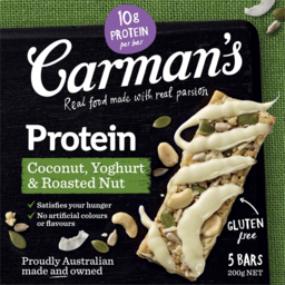 Photo of Carmans Protein Coconut Yoghurt & Roasted Nut Bars 5 Pack 200g