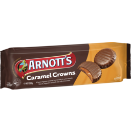 Photo of Arnott's Caramel Crowns Chocolate