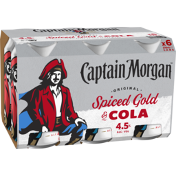 Photo of Captain Morgan Original Spiced Gold & Cola 4.5% Can 6x375ml