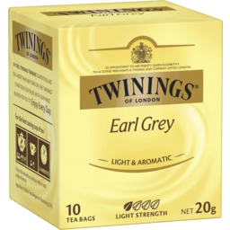 Photo of Twinings Earl Grey Light Strength Tea Bag 10 Pack 20g