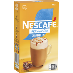 Photo of Nescafe 98% Sugar Free Caramel Latte Coffee Sachets 10 Pack 10pk