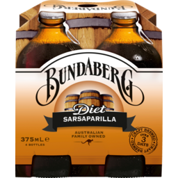 Photo of Bundaberg Diet Sarsaparilla 4x375ml Bottle 