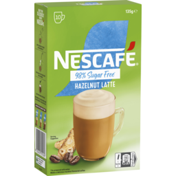Photo of Nescafe 98% Sugar Free Hazelnut Latte Coffee Sachets 10 Pack