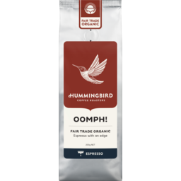 Photo of Hummingbird Fair Trade Organic Fresh Coffee Oomph! Espresso Grind 200g