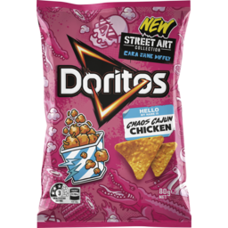 Photo of Doritos Street Art Chaos Cajun Chicken Corn Chips Snack Bag Share Pack