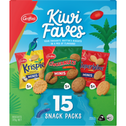 Photo of Griffin's Kiwi Faves Biscuits 15 Snack Packs
