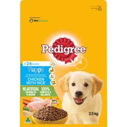 Photo of Pedigree Puppy Up To 24 Months Chicken With Rice Dry Dog Food 2.5kg