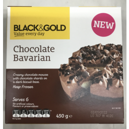 Photo of Black and Gold Bavarian Chocolate