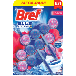 Photo of Bref Blue Active 4 In 1 + Blue Water Flower In The Bowl Toilet Cleaner