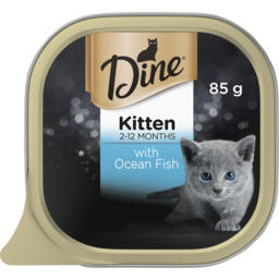 Photo of Dine Kitten Wet Cat Food Ocean Fish 85gm Tray