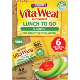 Photo of Arnotts Lunch To Go 9 Grains Vita Weat 6 Pack 138g