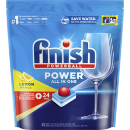 Photo of Finish Power All In One Dishwashing Tablets Lemon Sparkle 24 Pack