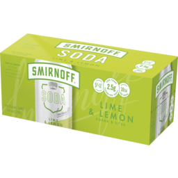 Photo of Smirnoff Soda Lime & Lemon 10x330ml Cans