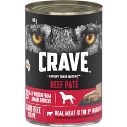 Photo of Crave Grain Free Wet Dog Food Beef Pate Can