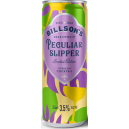 Photo of Billson's Peculiar Slipper Citrus Gin Cocktail Can 4pk