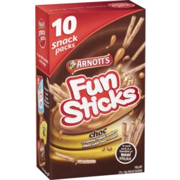 Photo of Arnotts Fun Sticks Choc 10pk 180g